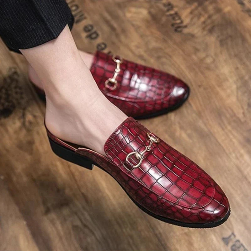 Marianna | Loafer-mules med krokodilleeffekt