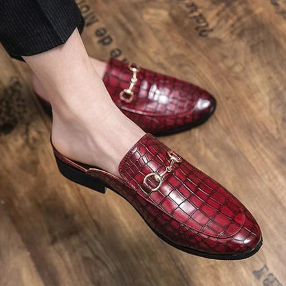 Marianna | Loafer-mules med krokodilleeffekt