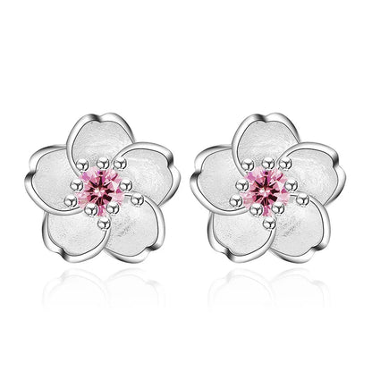Ørestikker med blomst og zirkonia