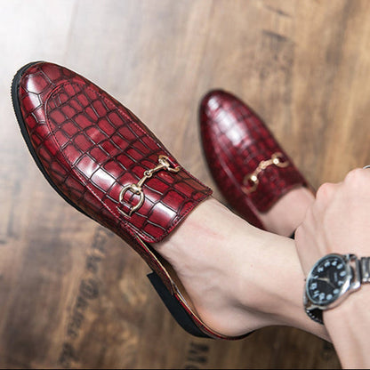 Marianna | Loafer-mules med krokodilleeffekt