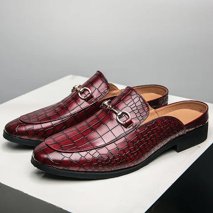 Marianna | Loafer-mules med krokodilleeffekt