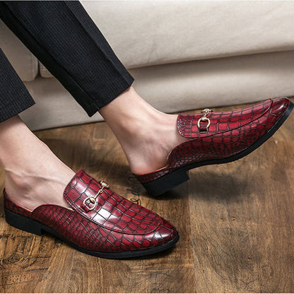 Marianna | Loafer-mules med krokodilleeffekt
