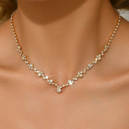 Elegant bryllupshalskæde med diamant