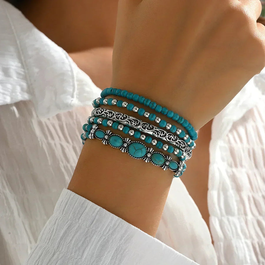 Maëlys™ — Raffineret turkis armbånd med flere rækker
