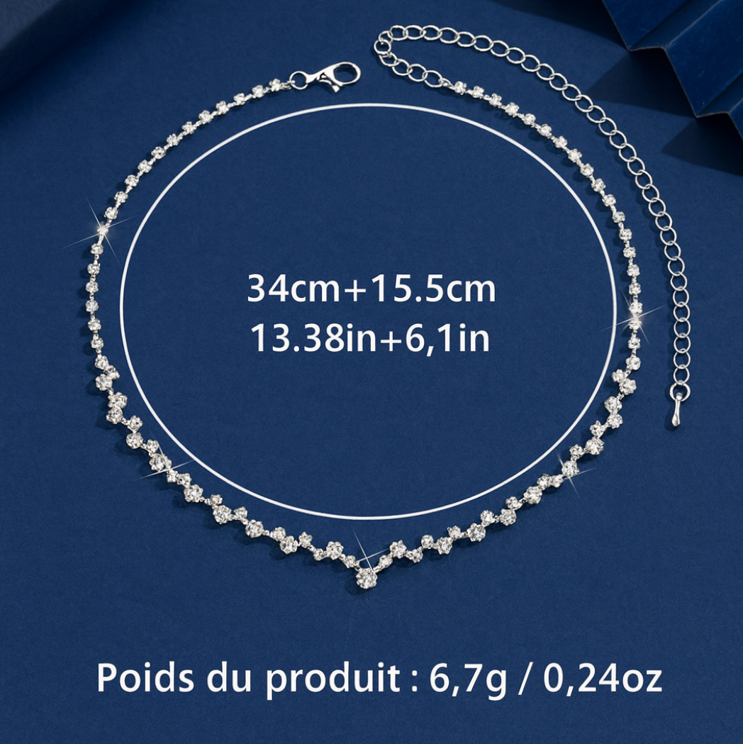 Elegant bryllupshalskæde med diamant