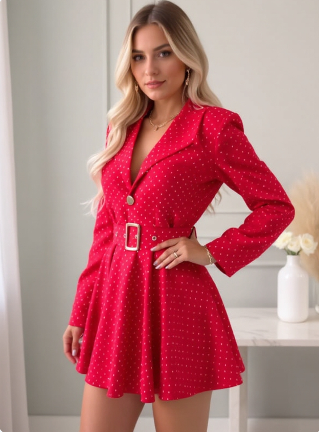 Colette™ - Elegant kjole med bælte til daglig komfort