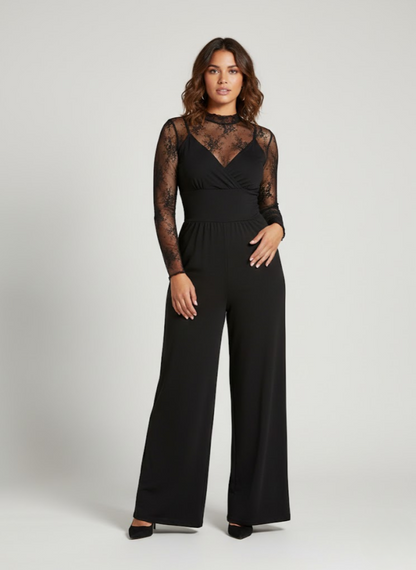 Solène™ — Elegant jumpsuit-sæt med moderne blonder