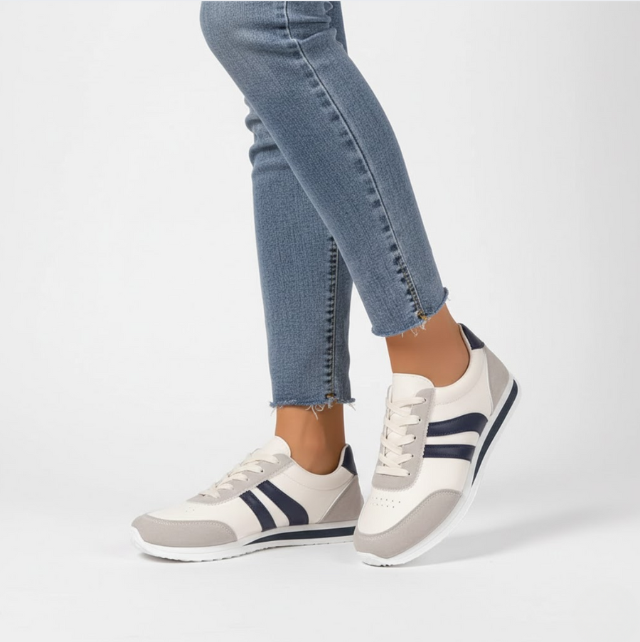 Lucienne™ — Hvide, elegante og komfortable sportssneakers