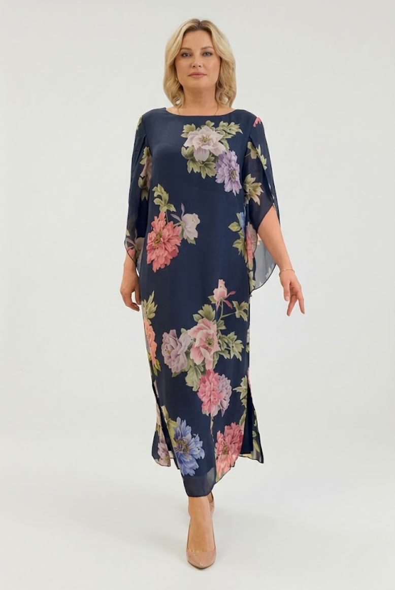 Marianne™ — Elegant, flydende blomstret maxikjole