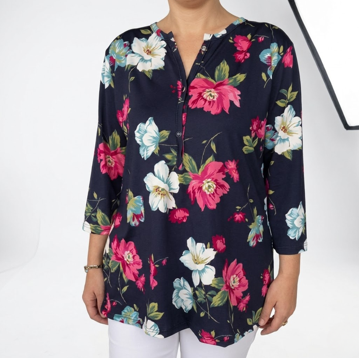 Émilienne™ — Flydende tunika med print og sommerkomfort