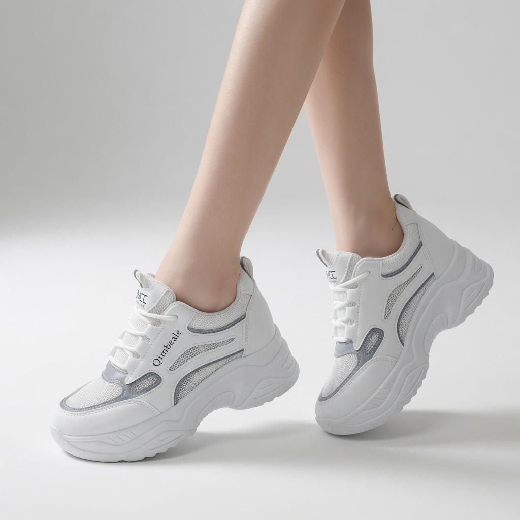 Blanchette™ — Hvid chunky sneaker i feminin urban stil