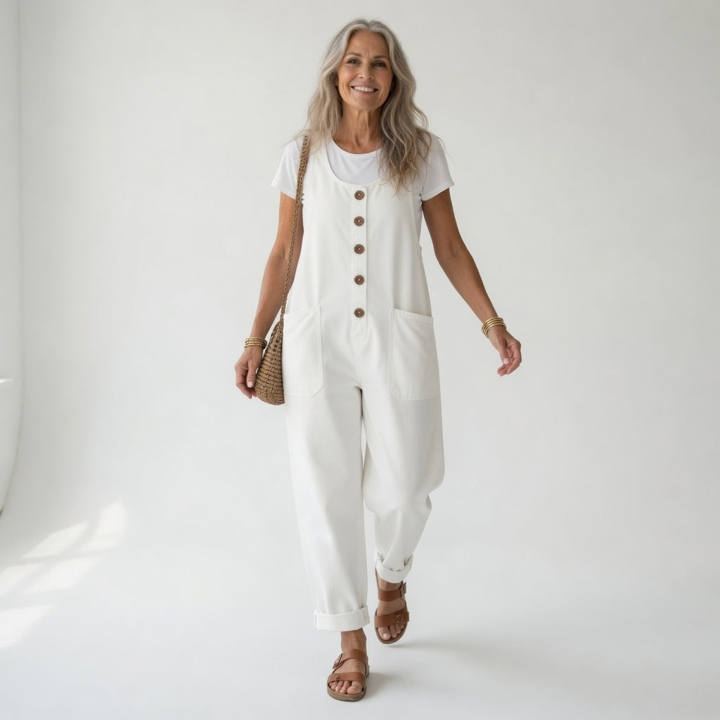 Margotine™ — Vid overall med knapper og afslappet frihed