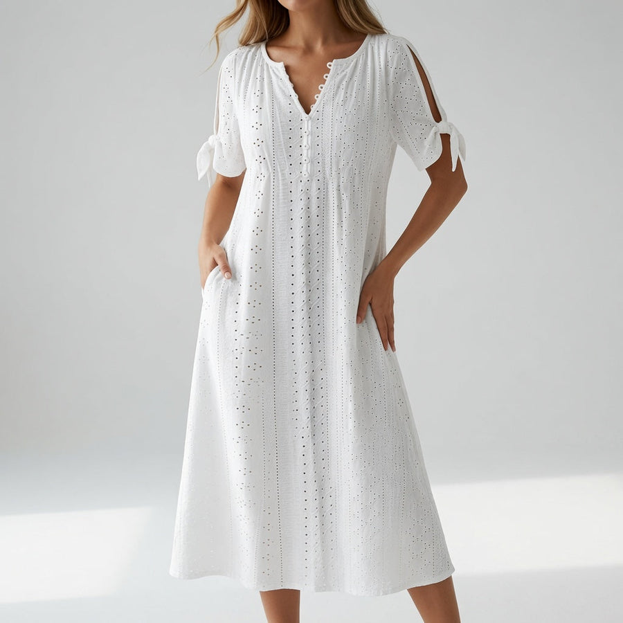 Lorélia™ — Broderet boheme-kjole med sommerlig elegance