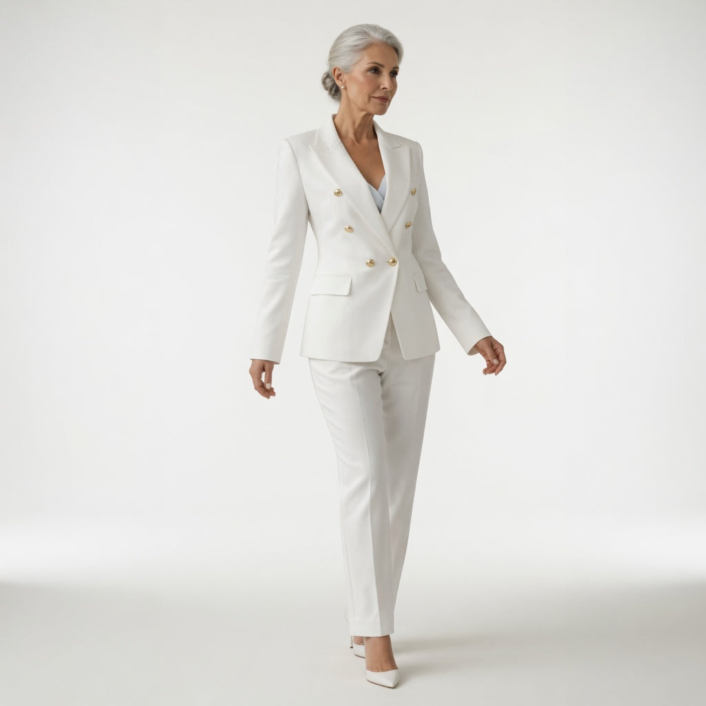 Odette™ — Elegant buksedragt med flydende fald