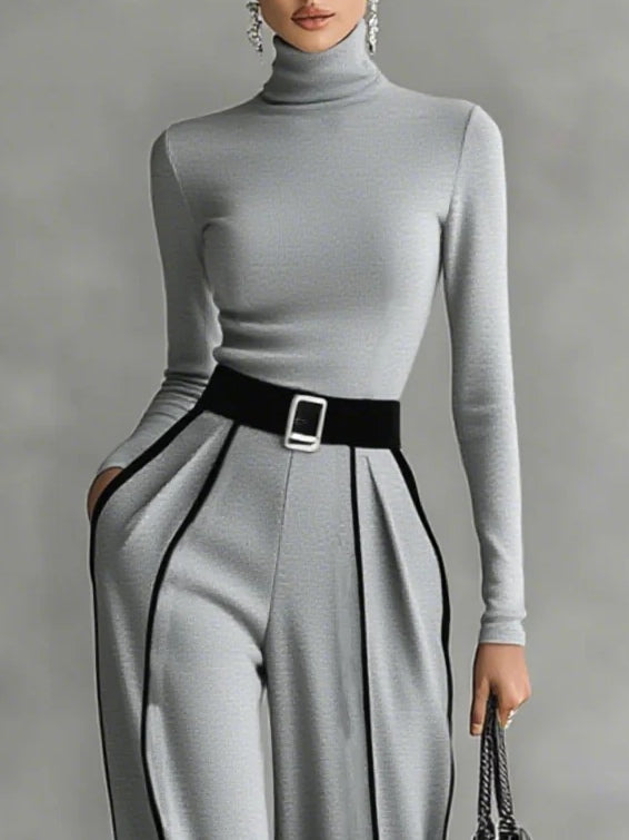 Vera™ | Elegant sæt med kontrastdetaljer