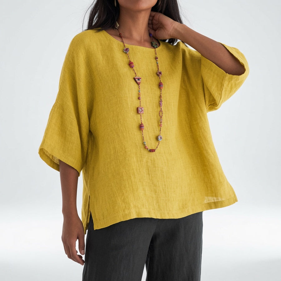Ésmélia™ — Løstsiddende bluse med naturlig elegance