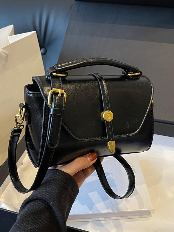 Élodie™ — Firkantet crossbody-taske med chic kontrastsyning