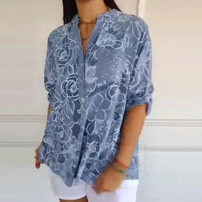Coralie™ — Elegant bluse med raffineret print