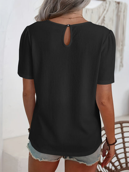 Noémie™ — Elegant T-shirt med subtil tekstur