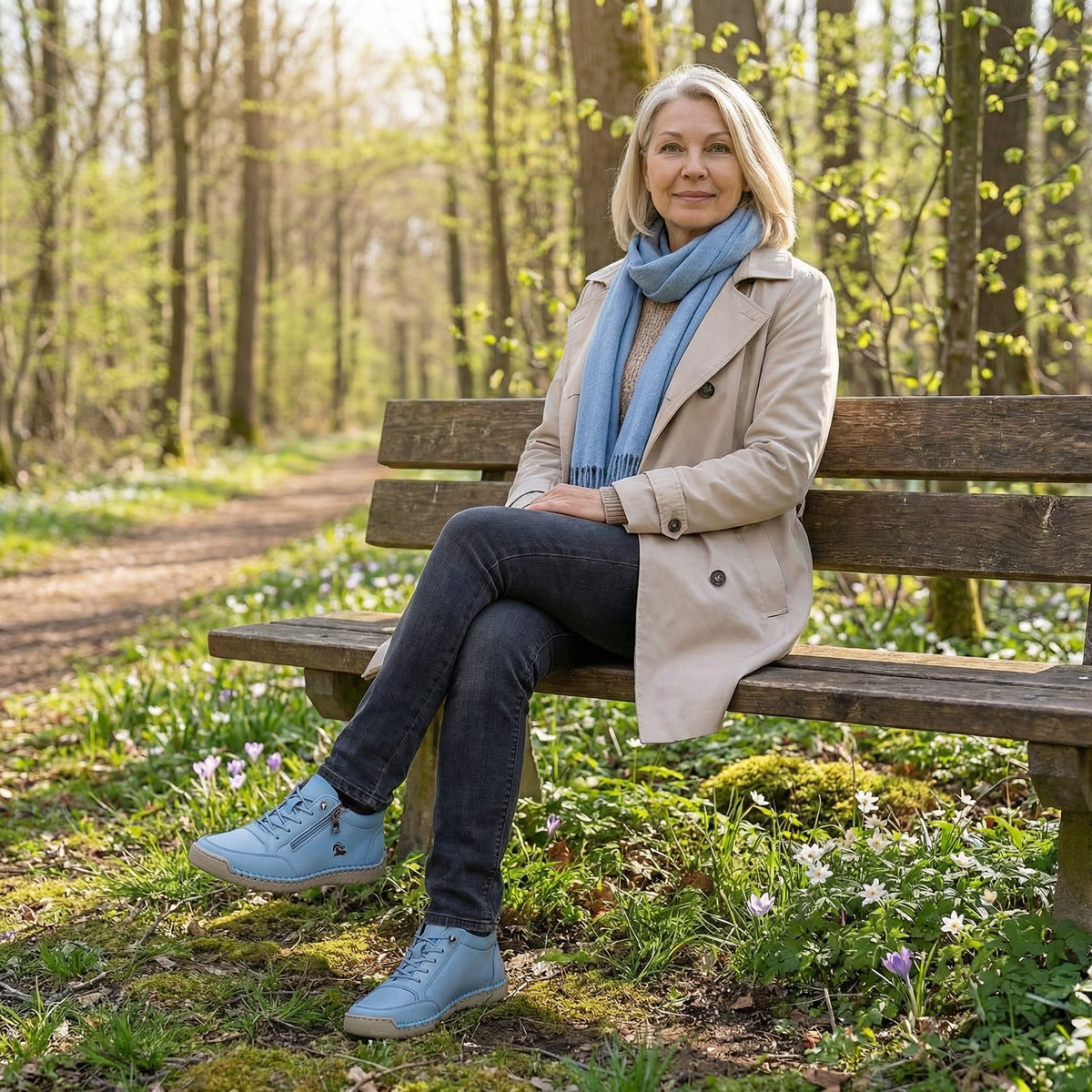 Flora komfortable ortopædiske sko med lynlås