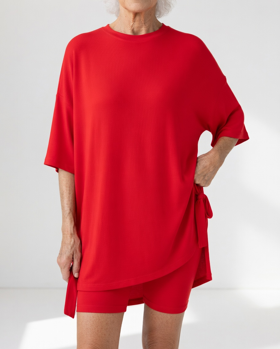 Louisette™ — Oversized T-shirt og shorts i afslappet komfort