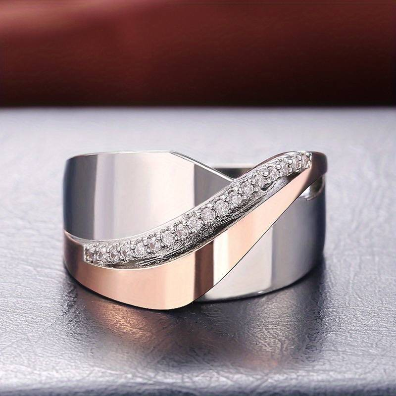 Elegant Ring i Glitrende Roseguld