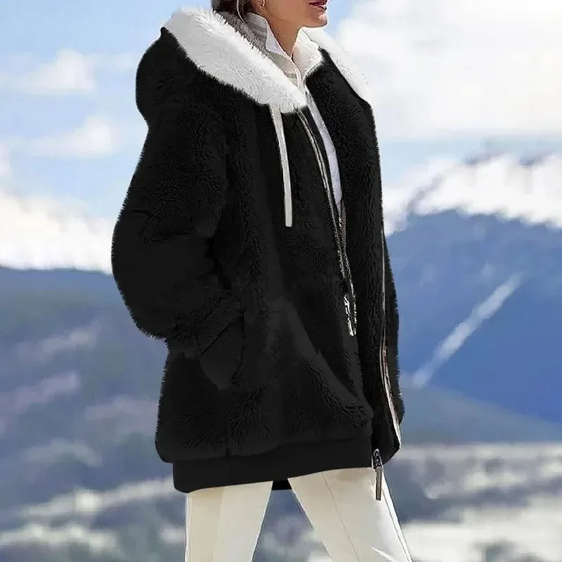 Aléana™ – Den elegante og varme vinterjakke med hætte og lynlås