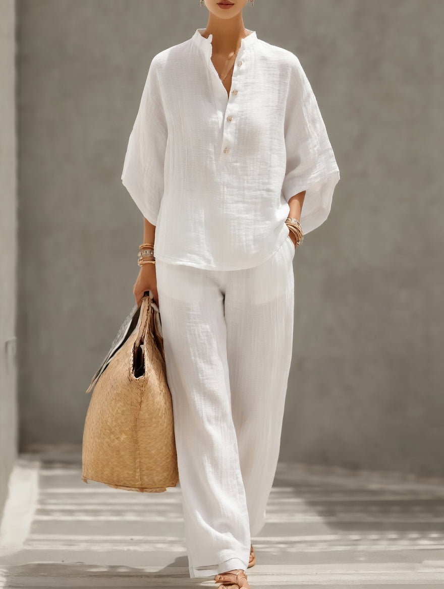 Floriane™ — Elegant todelt sæt i naturlig stil