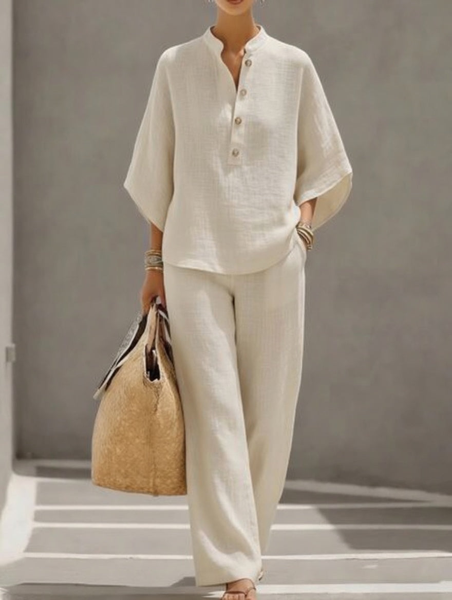 Floriane™ — Elegant todelt sæt i naturlig stil