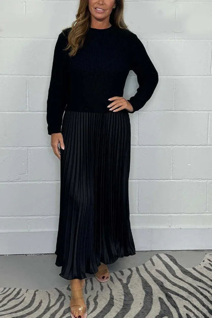 Claudine™ – Den plisserede sweaterkjole med elegance og komfort