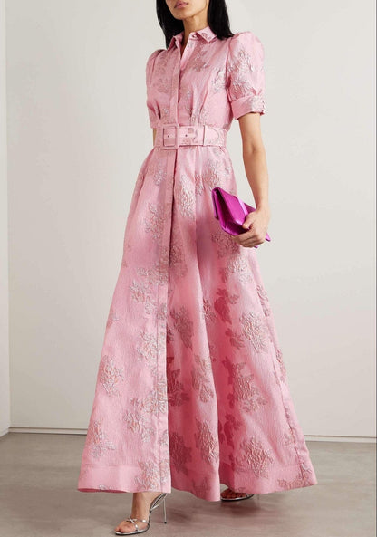 Lotte™ - Elegant blomstret kjole med taljeret pasform