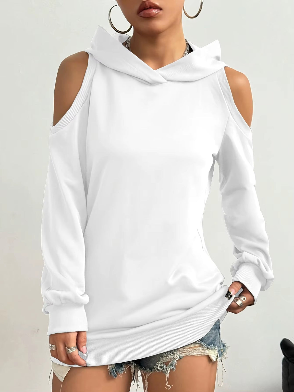 Camélia™ — Elegant sweatshirt med åbne skuldre