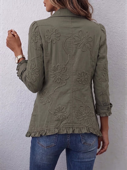 Faustine | Broderet utilityjakke med bohemeblomster