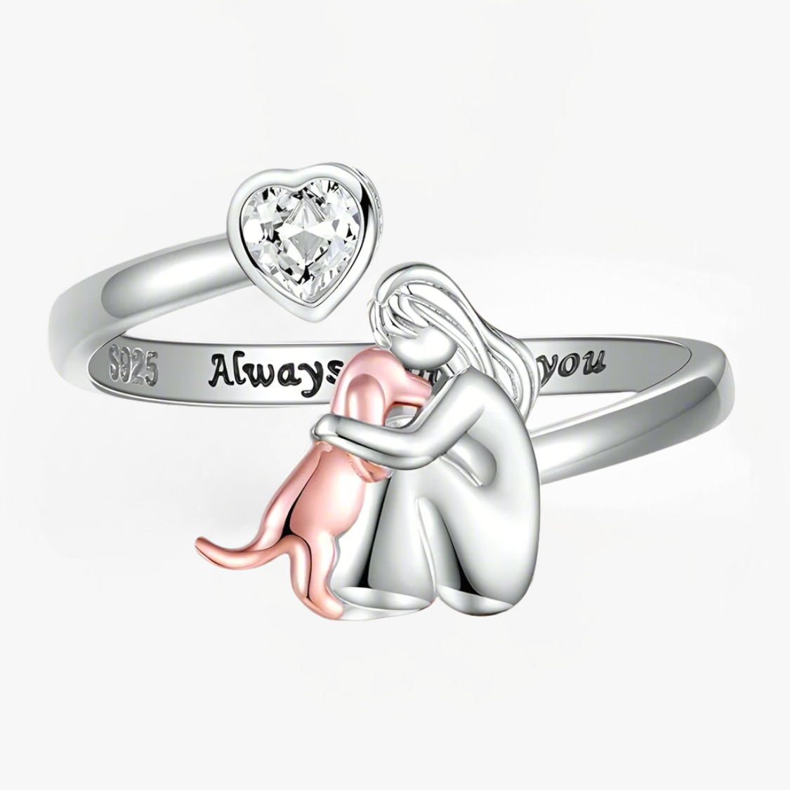 Anne™ – Ring med dyreikon (rosa)