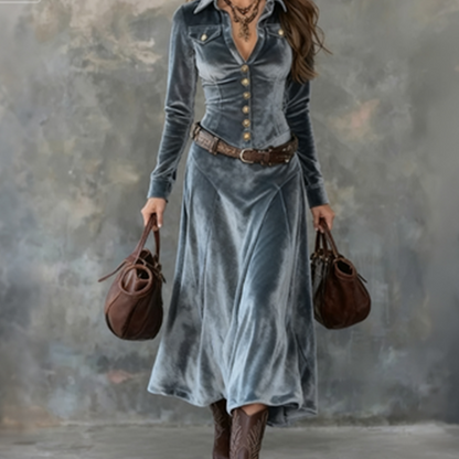 Madeleine™ — Elegant kjole med fløjlsblødt look