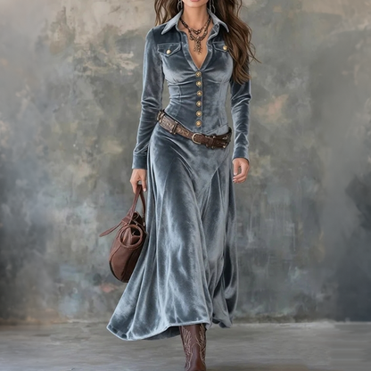 Madeleine™ — Elegant kjole med fløjlsblødt look
