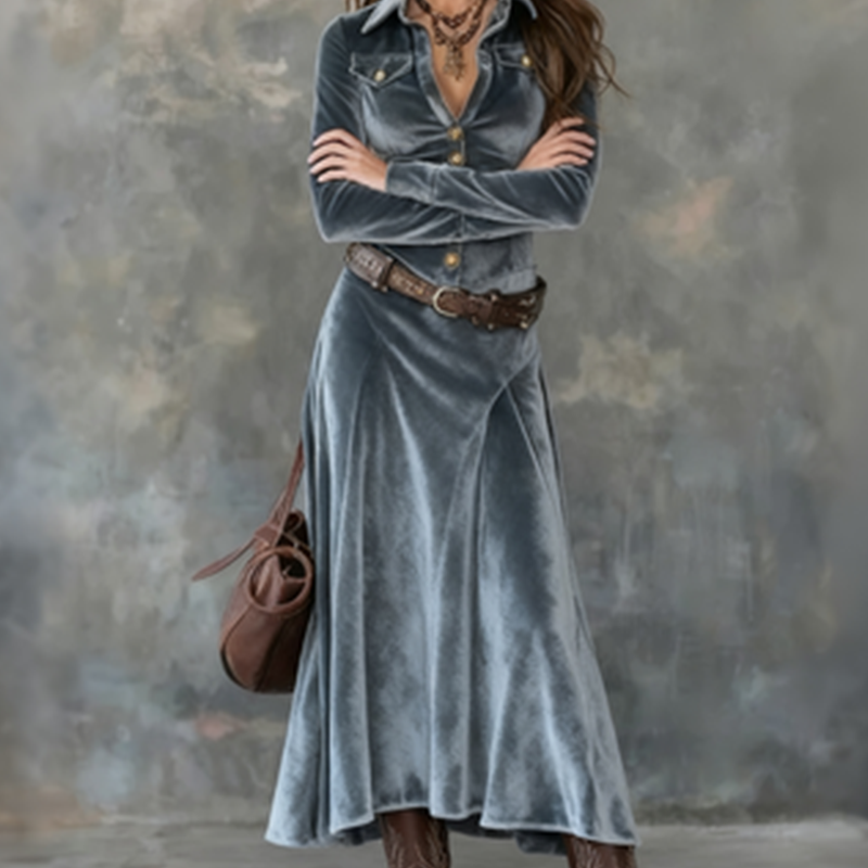 Madeleine™ — Elegant kjole med fløjlsblødt look