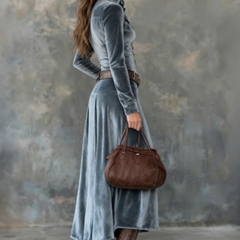 Madeleine™ — Elegant kjole med fløjlsblødt look