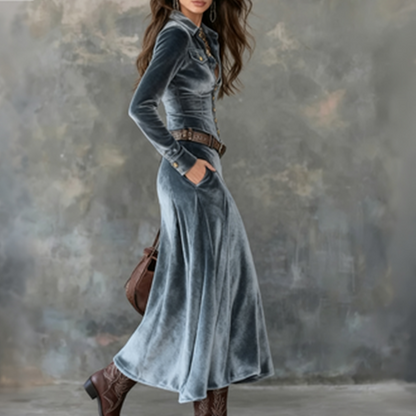 Madeleine™ — Elegant kjole med fløjlsblødt look