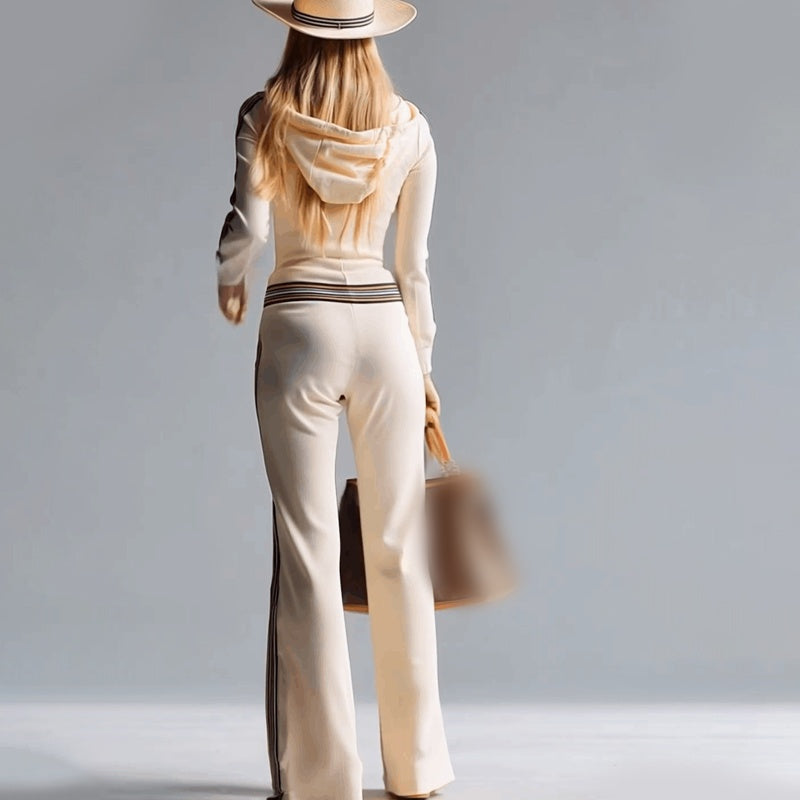 Camille™ — Strikket jumpsuit i chic retro-sportsstil