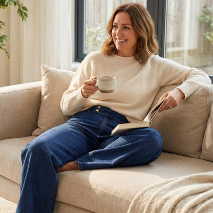 Adèle™ — Højtaljede jeans, der flatterer figuren på en diskret måde