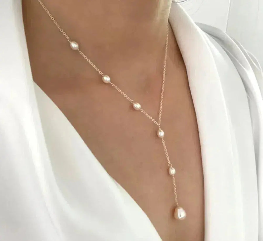 Elegant vintage-halskæde med perler